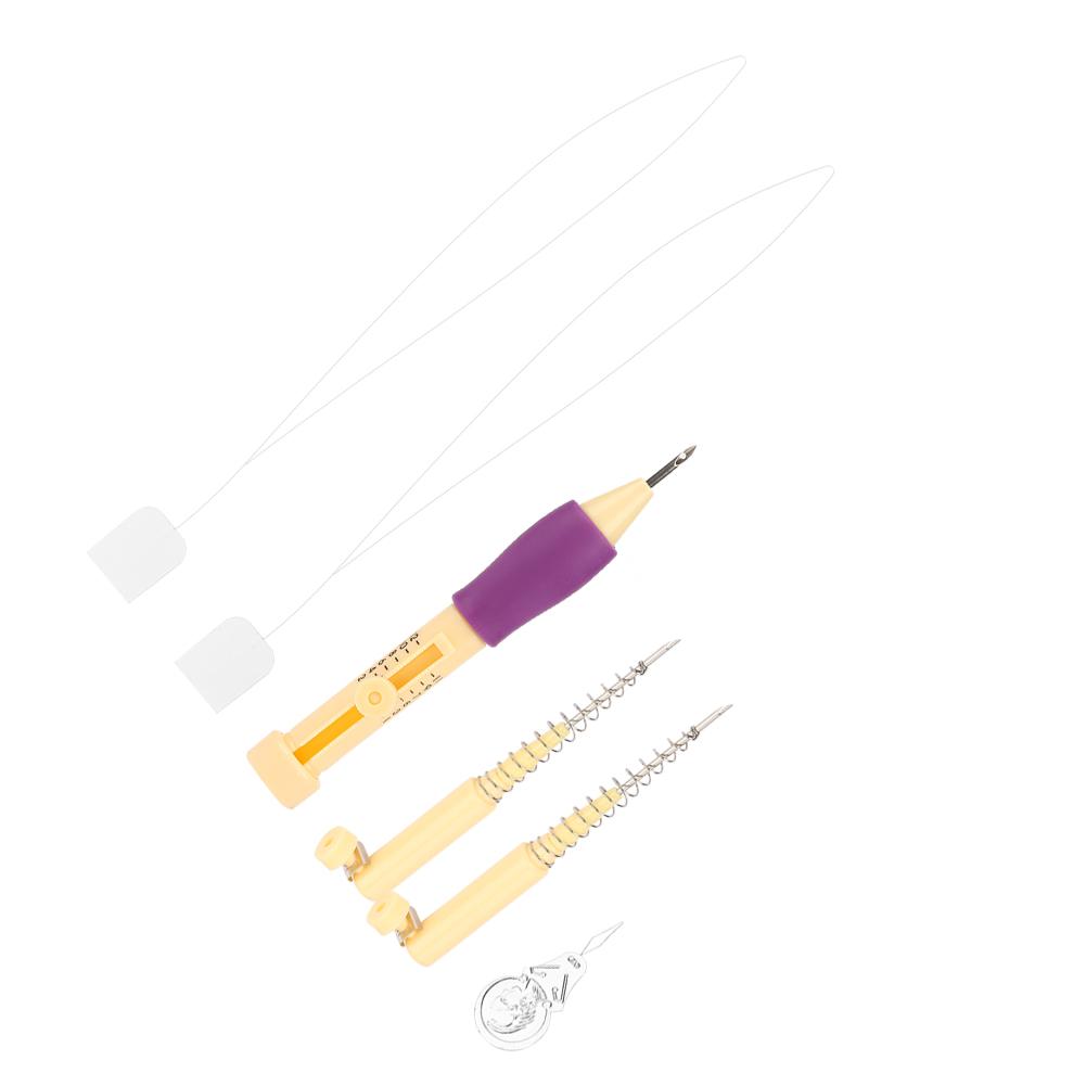 Embroidery Felting Needle Punch Pen with 2 Spring Needles Set Tool for DIY Craft