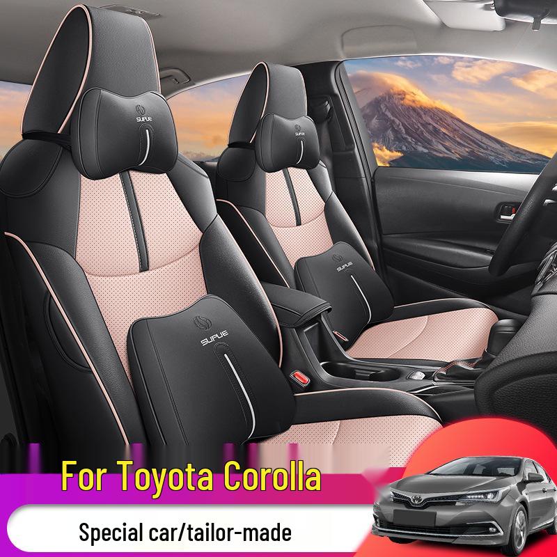 Corolla-Specific One-Piece Leather Seat Cover & Cushion