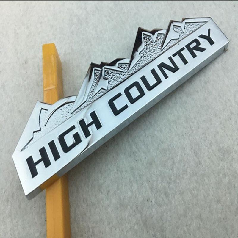 1pcs 3d Metal High Country Car Rear Emblem Badge Sticker For Fit