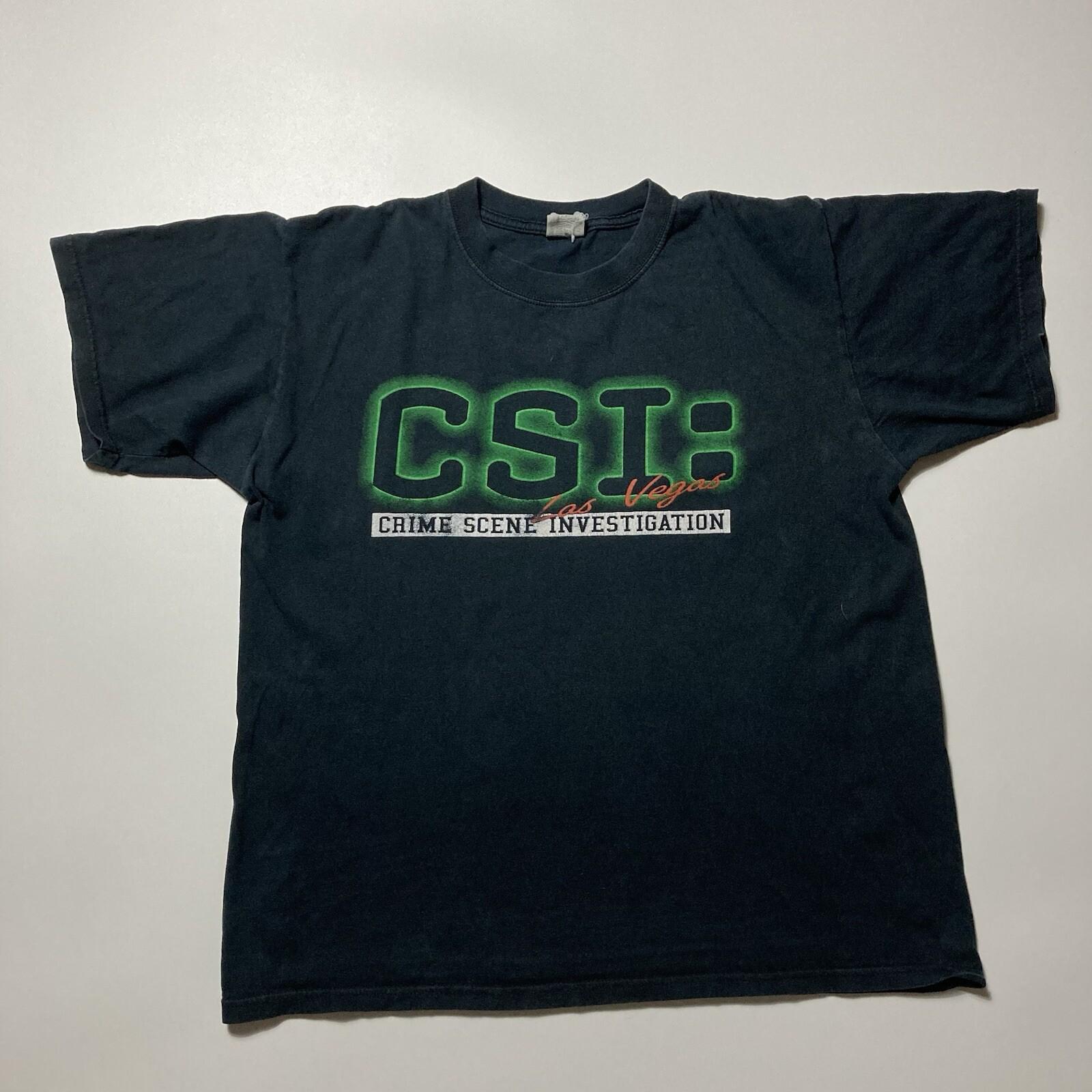 vintage csi las vegas crime drama tv series movie tee XXL
