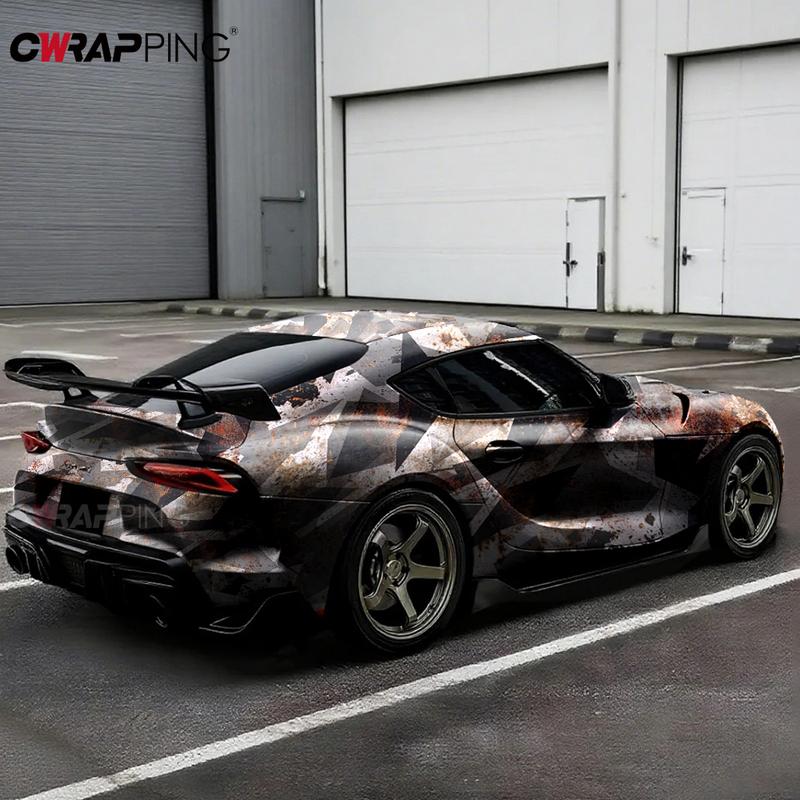 Rust Camouflage Film Exterior Car Stickers Wrap Vinyl Car Body Films Motorcycle Adhesive Vinyl Motorcycles Wrapping Tools Vinyls
