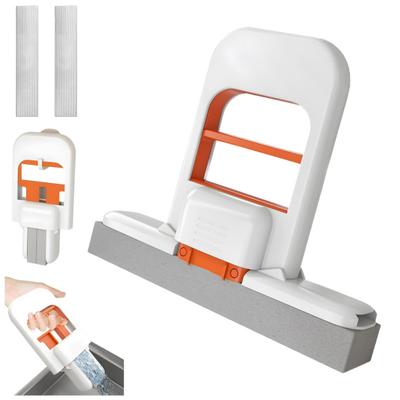 Mini Cleaning Brush with Integrated Elution One-Hand Operation Instant Suction Cotton Head Lightweight Compact Mop