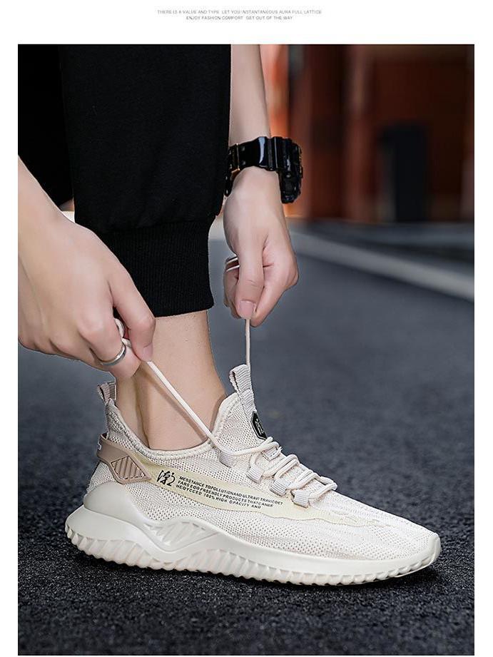 Teen Men's Trendy Sports Running Shoes - Casual Cloth Sneakers for Spring, Summer, Autumn