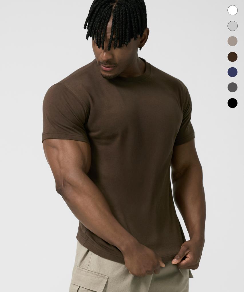 DRIX Pure Cotton Muscle Fit Half Sleeve_7Color (E Type)
