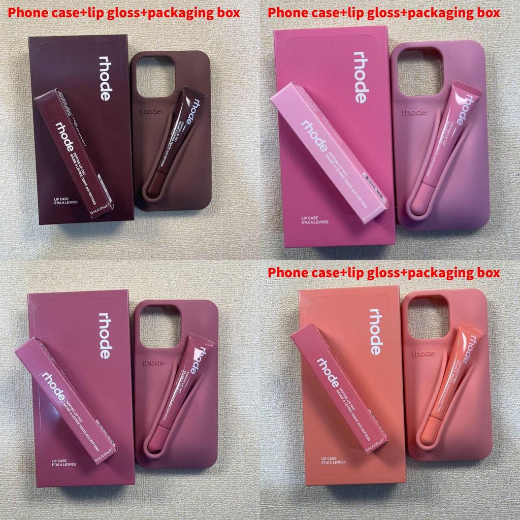 For Iphone15 Rhode Lip Gloss Silicone Soft Case With Shockproof For Cute Girls