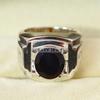 Black Onyx Oval Cut Gemstone With 925 Sterling Silver Ring For Men's #A804 JL375666843609