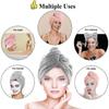 3-Pack Soft Microfiber Hair Towel Turbans with Buttons for Quick Drying, Ideal for Wet, Short, or Curly Hair
