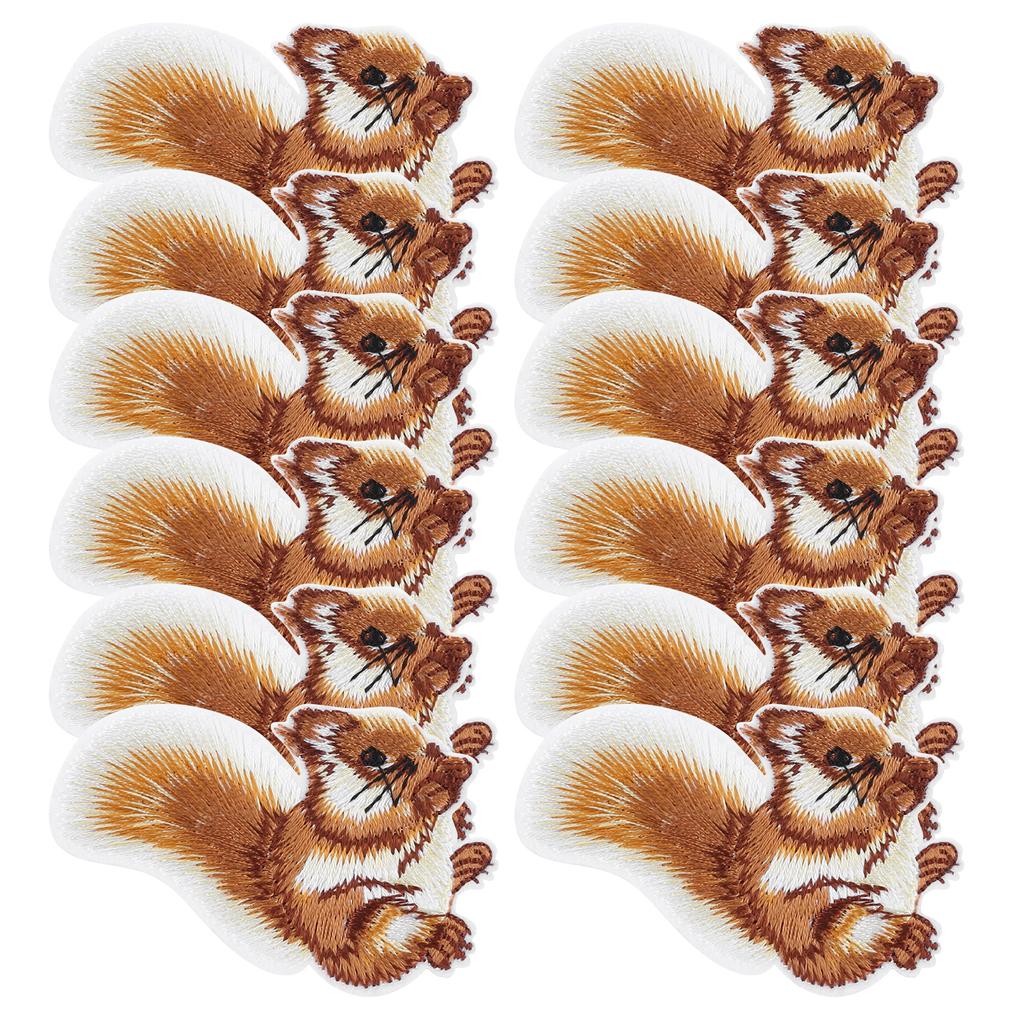 12Pcs Embroidery Cloth Stickers Bag Motif Applique Iron Patches DIY Arts Craft Sew Making