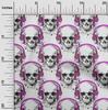 oneOone Cotton Flex Green Fabric Skull Craft Projects Decor Fabric Printed By The Yard 40 Inch
