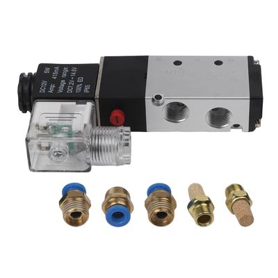 Connector Diameter 1/4 Inch DC 12V Valve Pneumatic Valve Solenoid Valve