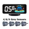 4 Pcs/6 Pcs/8 Pcs Probes Rear Reversing Radars System Parking Sensor Kit LCD Display Car Distance Detection Sound Warning Buzze