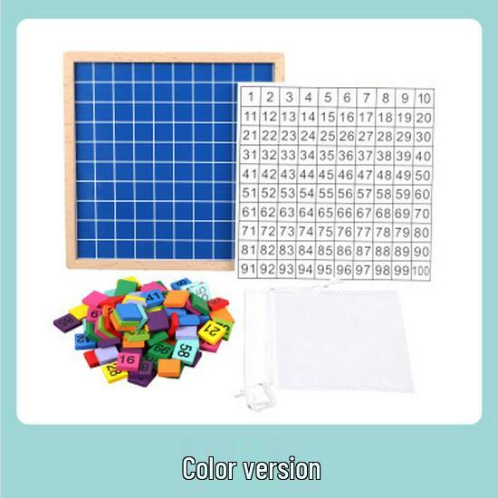 Children s Wooden 1-100 Multiplication Board - Educational Math Toy for Toddlers