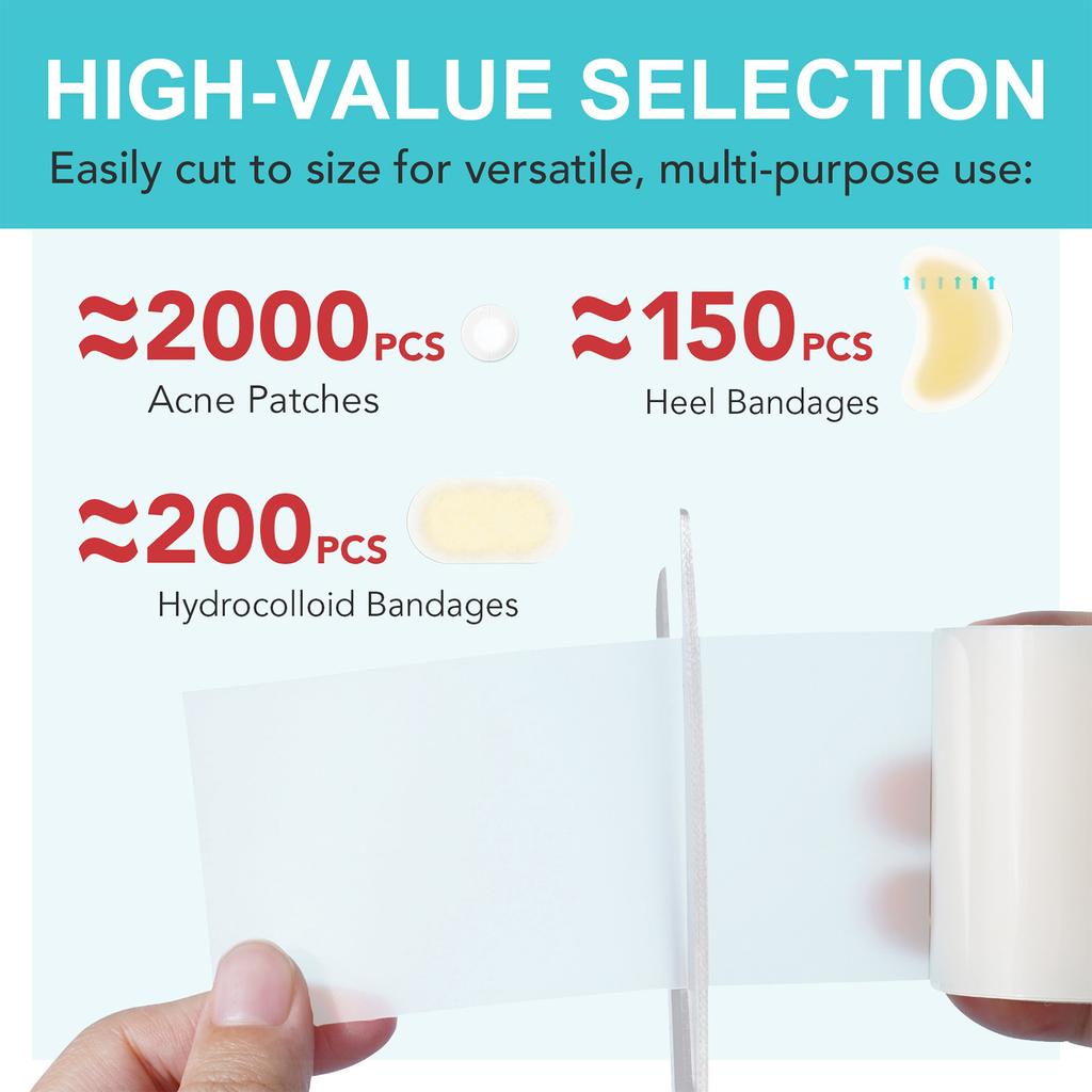 HYDROCOLLOID DRESSING ROLL Damaged Skin Pads Skin Care Patch, Skin Patch Comfortable Breathable Material Convenient Design For Travel And Home Use