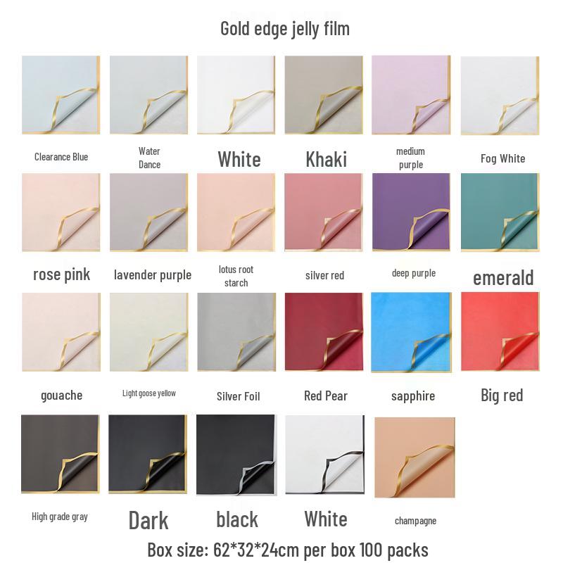 Roland Goldkante Wasserdichte Gelee-Folie Blumeneinwickelpapier