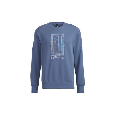 Logo Print Sweatshirt Men Sweatshirt Blue HE5163