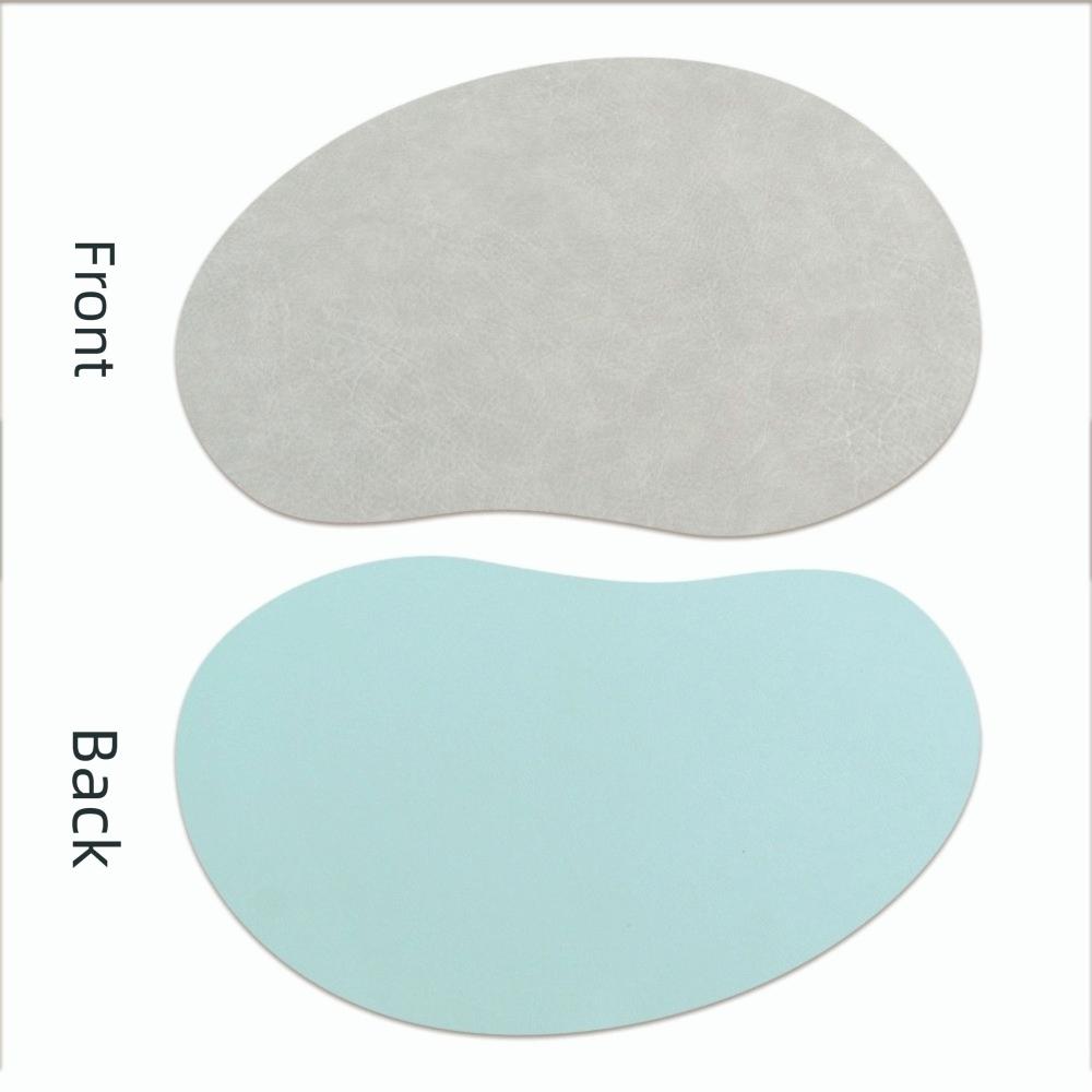 Irregular Shape Dinnerware Mats PU Leather Flatware Place Pad Stylish Placemats  Restaurant Decor