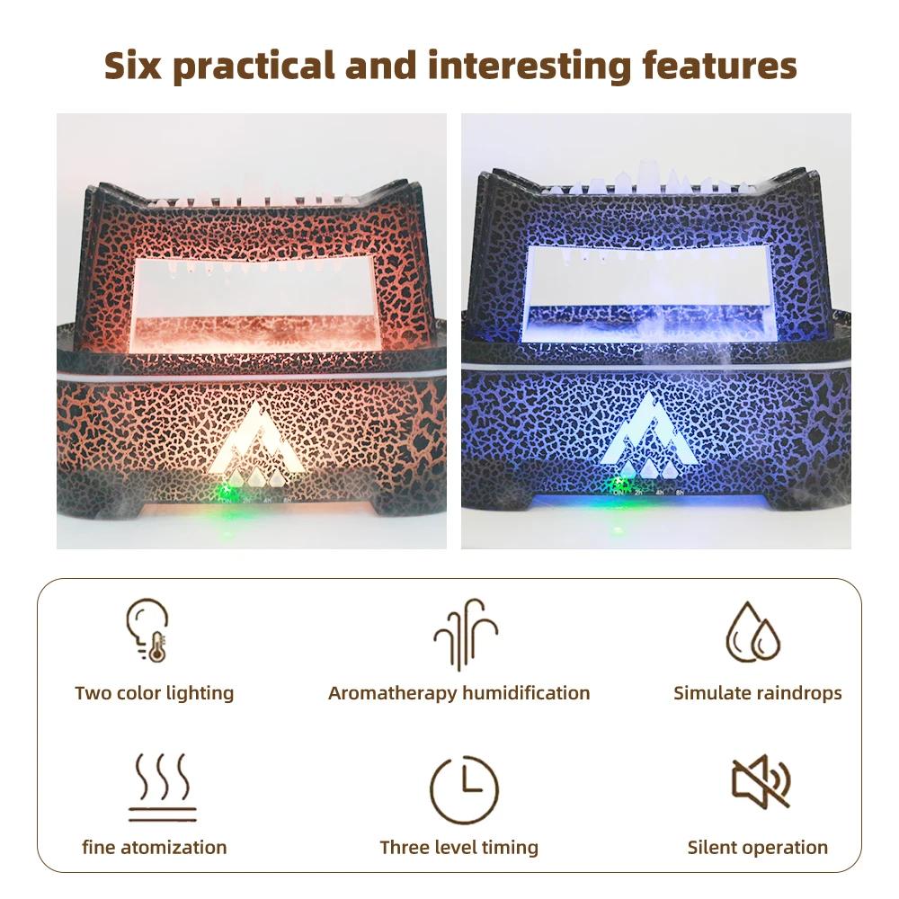 Ultra Quiet Aromatherapy Diffuser with 2 Light Colors, Timer, Raindrop Design for Relaxation, Yoga, Meditation | Perfect Gift