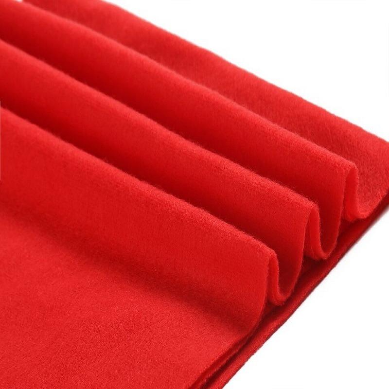 Promotional gifts, Christmas gifts, double-sided velvet fringed red scarf