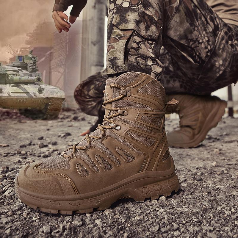Outdoor Sports Climbing Boots Winter Training Men's Field Tactical Desert Boots Wear-resistant Military Training