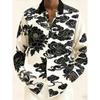 New 10 color men's long sleeved shirt with 3D printed collar button pattern casual top men's long sleeved top