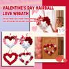 Alla hjärtans dag Pompomkrans Plyschhjärta Inomhusdekorationer Heminredning Förlovningskläder