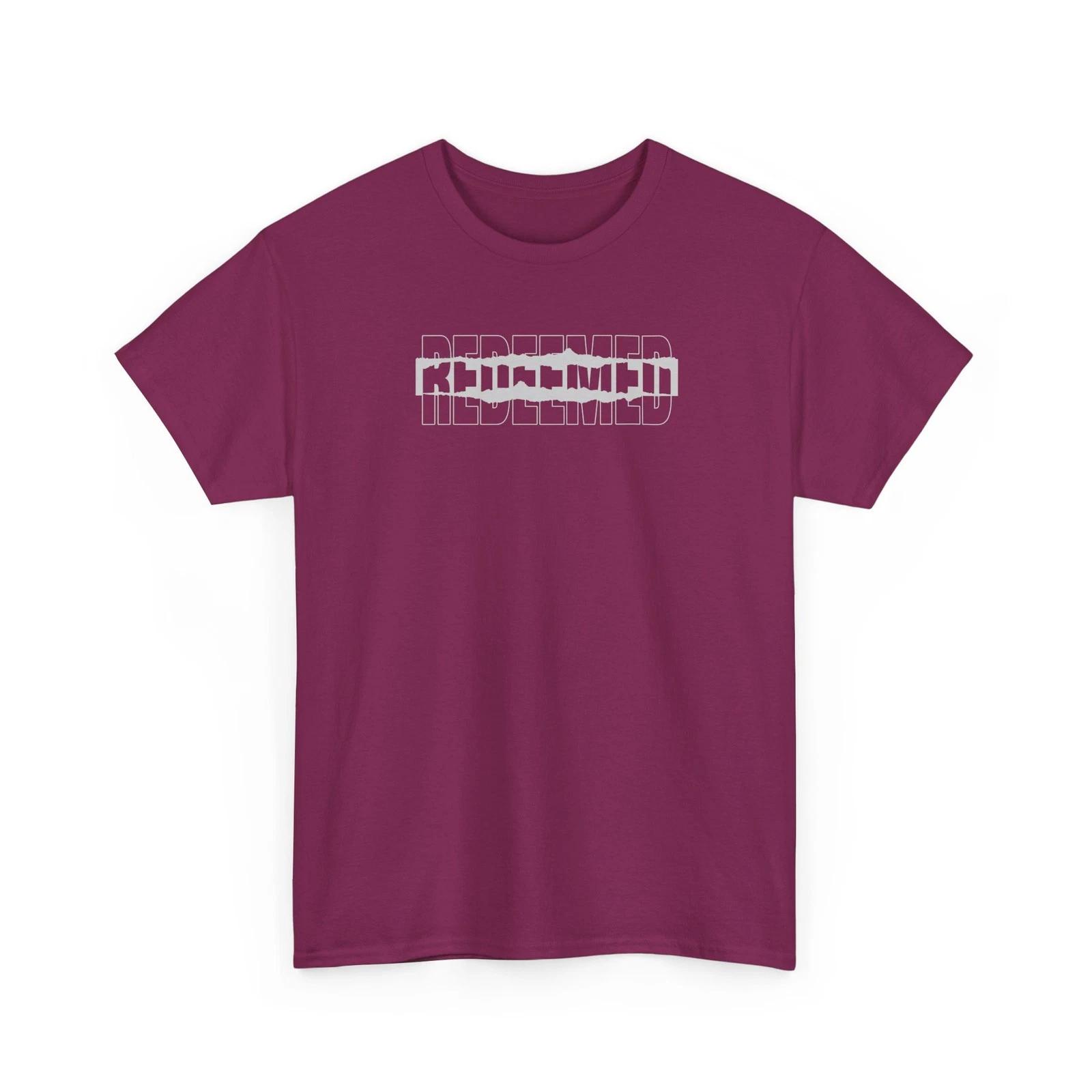 REDEEMED Christian Bible Verse T-Shirt – Ephesians 1:7 S