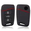 Car Key Case Full Cover Shell For VW Volkseagen Golf 8 MK8 ID.3 ID.4 Cupra Skoda Octavia SEAT Leon MK4 2020-2024 AUTO Key Chain