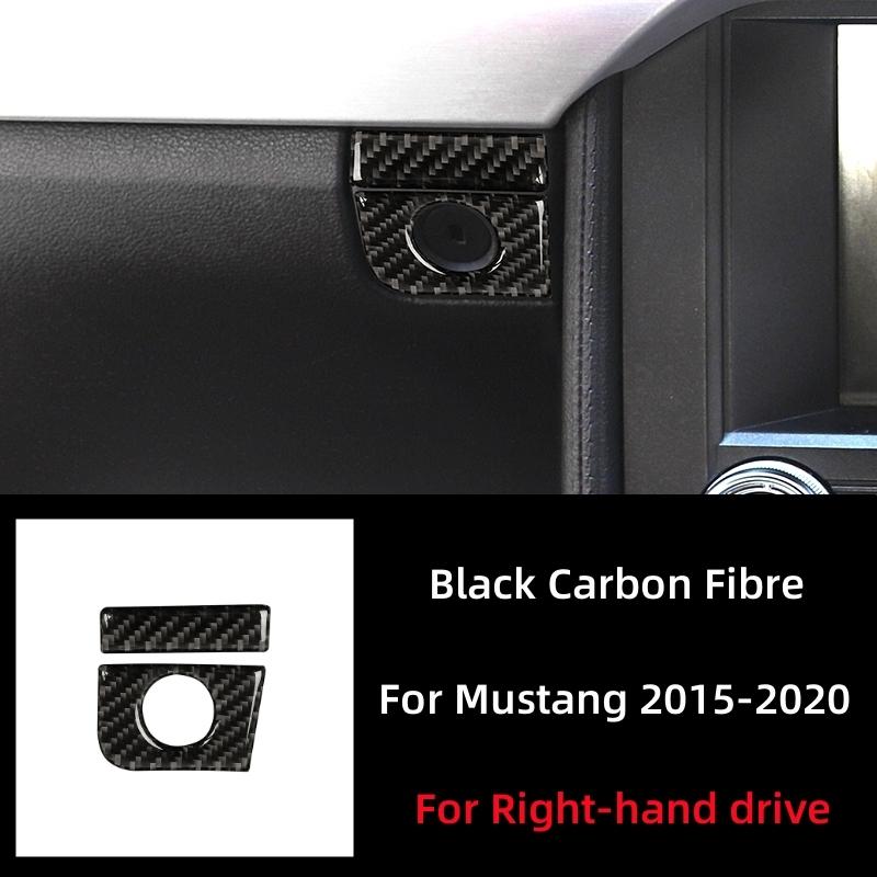 Für Ford Mustang GT 2015-2021 Autozubehör Carbon Fiber Innenausstattung Auto Co-Pilot Aufbewahrungsbox Schalter Panel Abdeckung Zieraufkleber