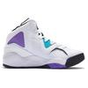 Li Ning Leather Shock Absorbing Non-Slip Wear-Resistant High-Top Retro Basketball Shoes Women sneakers White Purple ABCS066-1