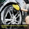 Double-Sided Microfiber Car Wash Mitt, Soft Plush Car Cleaning Glove for Scratch-Free Washing & Detailing