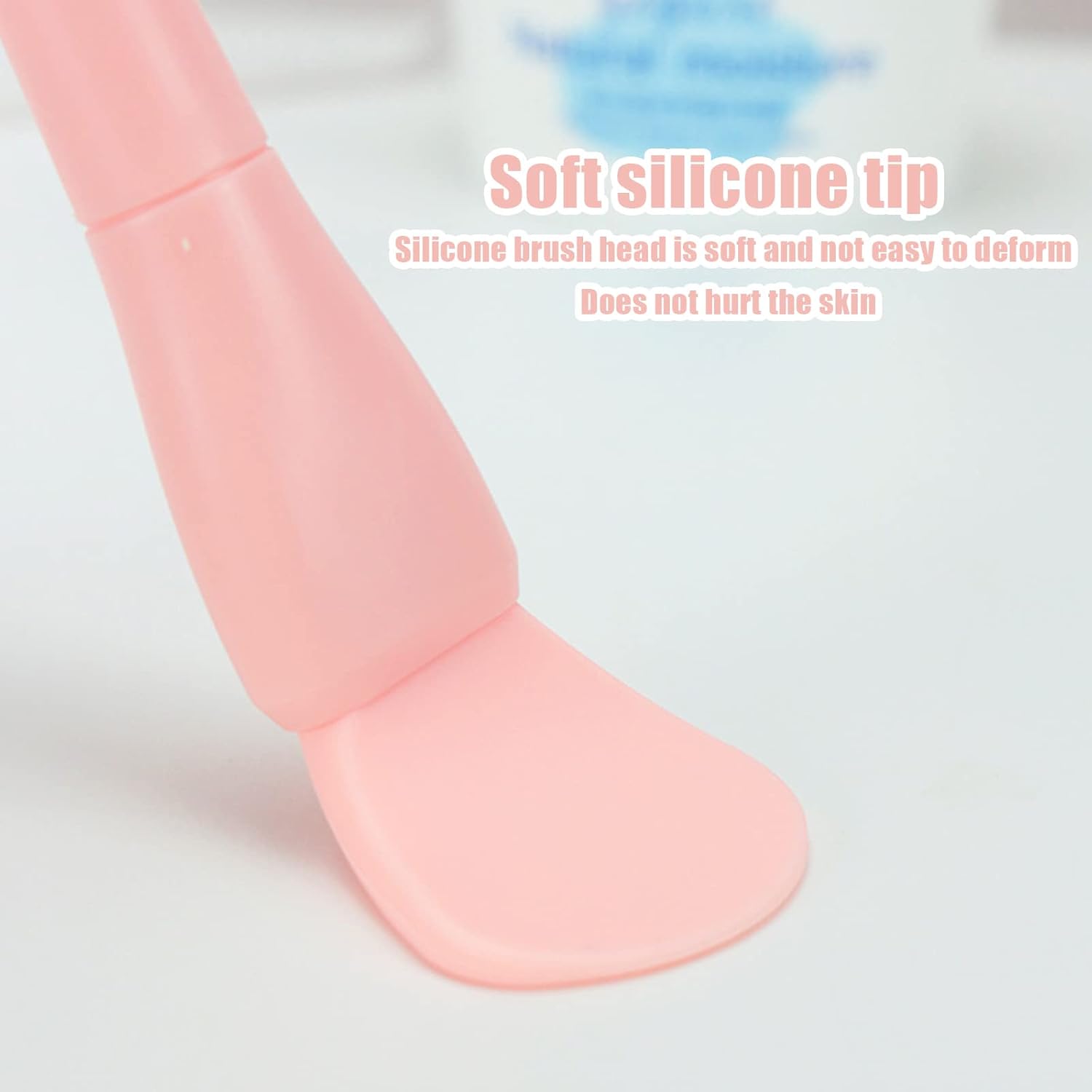 3 Pcs Silicone Face Mask & Cream Applicator Brush Tool, Double-Ended Soft Face Mask Brush Face Spatula With Spoon Scoop Dual Sided for Home Spa