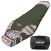 [Recommended by Camping Instructors] NATURE LAND Sleeping Bag, Compact, Blanket Fabric, All-Season Camping/Outdoor Use (1000g, Olive Green)