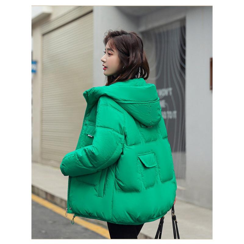 Bread Clothes Women's Short Autumn and Winter New Hooded Loose Thickened Warm Girlfriend Casual Jacket Cotton-padded Clothes