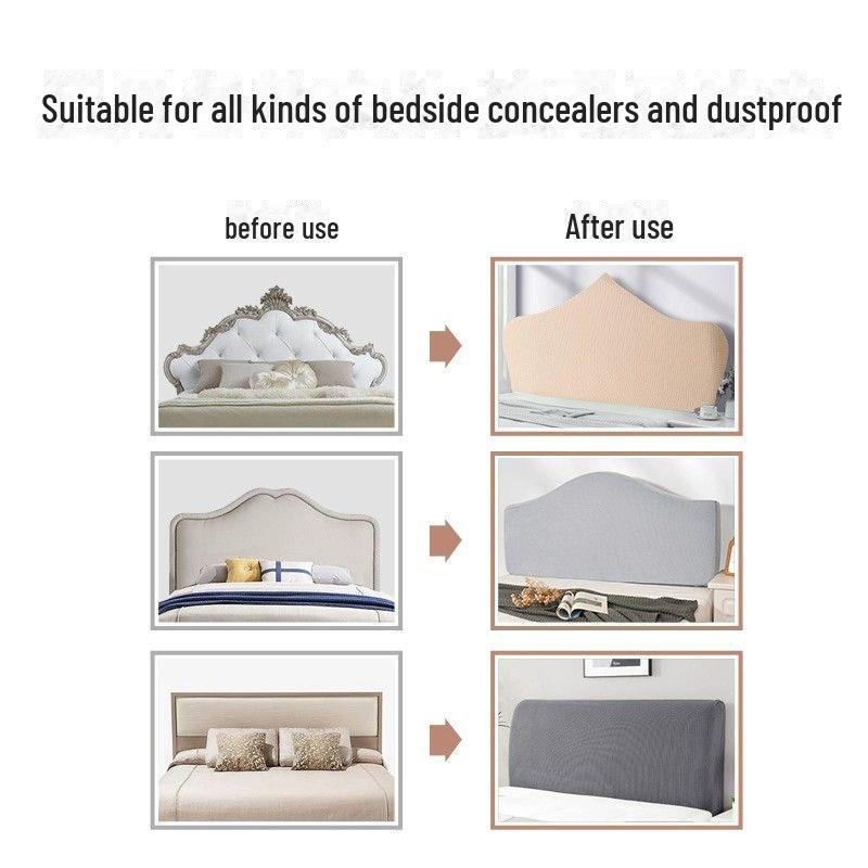 Nordic Universal Elastic Bed Head Cover - Dustproof & All-Inclusive for Dorms