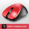 Perixx PERIMICE-621R Wireless Mouse with Silent Click (2.4G, Red)