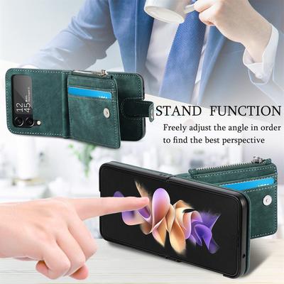 Anti -Dust Business Leather Protective Case For Samsung Galaxy Z Flip4 Flip 4 Flip3 5g Flip 3 Card Holder Wallet Bag Cases