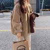 Women's Plus Size Retro Loose Street Jacket - Lambswool Feel, Cozy Autumn/Winter Coat, American Lazy Style