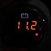 Marine LED Voltmeter, 2 Zoll 316 Edelstahl Batteriewechselspannungsanzeige LED Digitalanzeige IP67 Smart Alarm Universell für Auto Boot Auto, Rotes Warnlicht