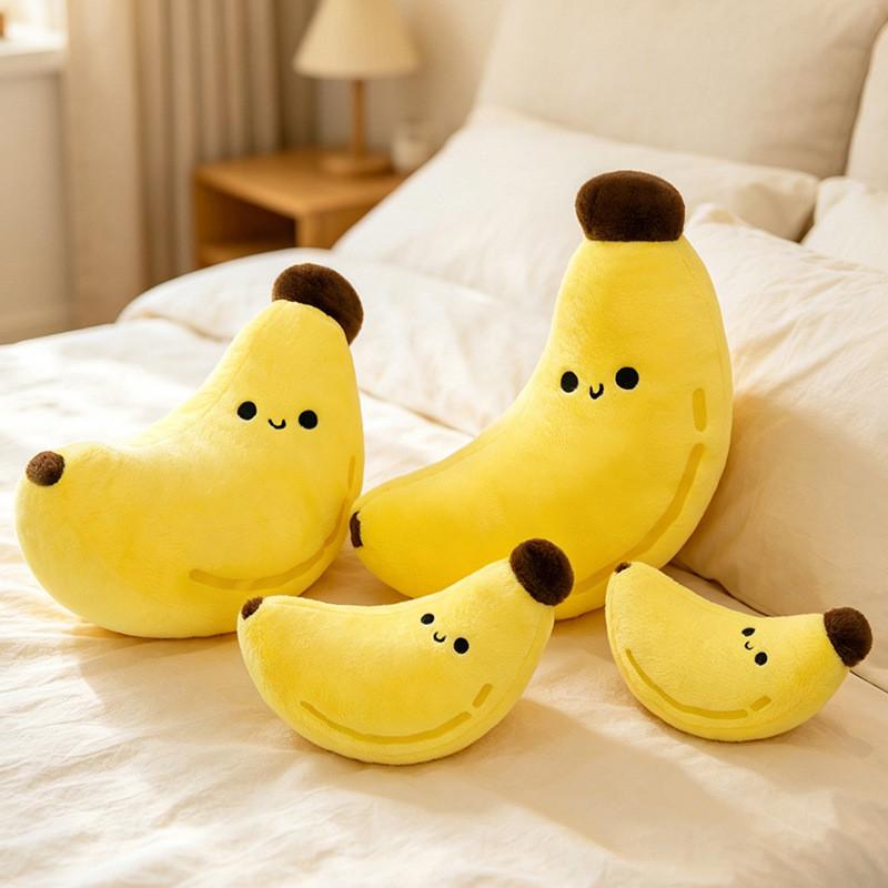 Plush Banana Toy With Soft Shortpile Fabric For Kids And Teens Playroom Decor
