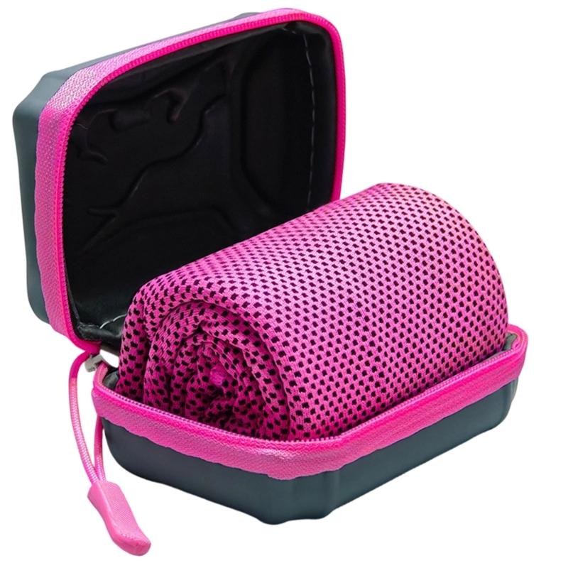 Summer Sports Towel With Storage Case for Daily Gym Bags and Hiking Days, Reusable Sweat Wipe Towel for Travel Use