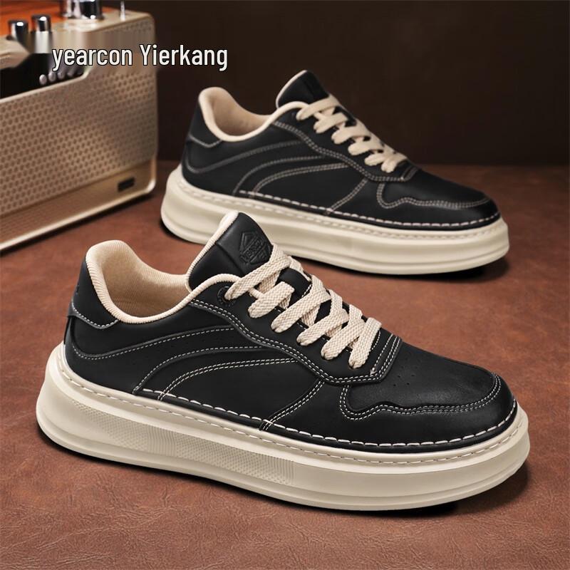 Yierkang Men s Classic Thick Sole Casual Board Shoes 40