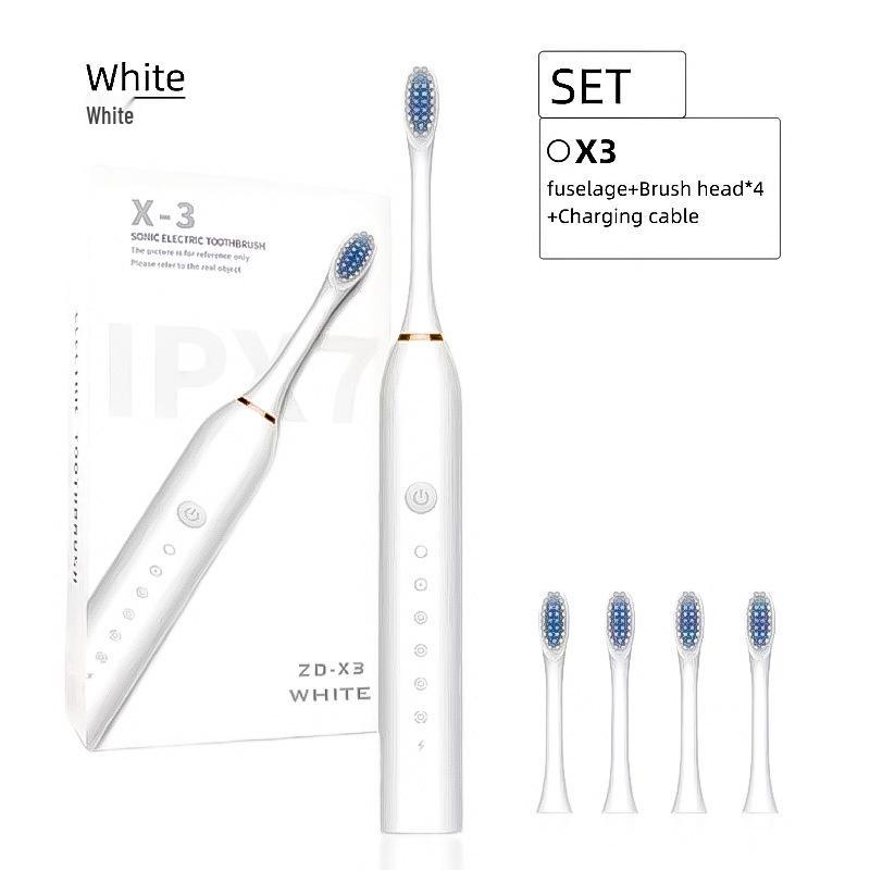 Universal Electric Toothbrush Set: Soft Bristle, Portable, for Adults & Children