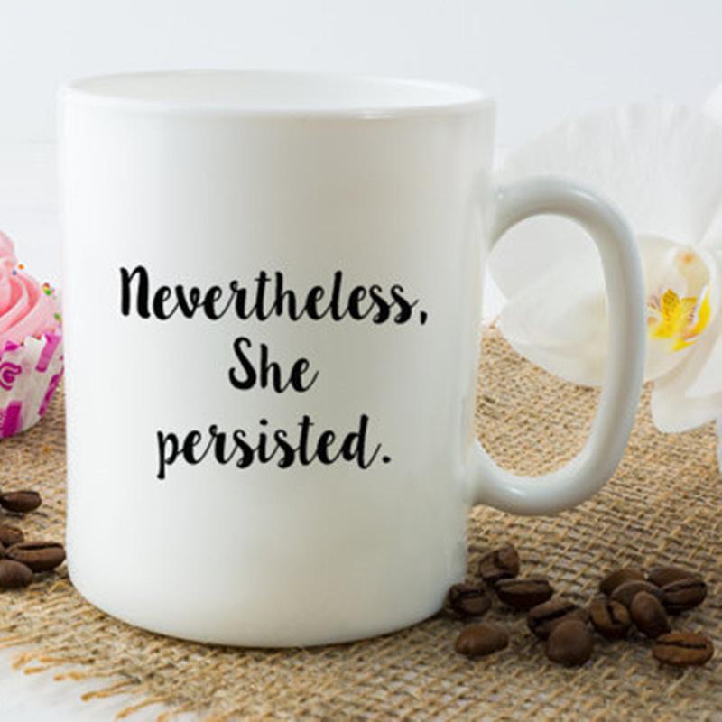 Buy She Persisted Coffee Mug Inspirational Mug Motivational Cup