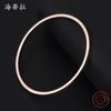 Schlichter Ring Roségold Armband Kalter Wind ins Rund Glänzend Herren- und Damen Vielseitiges Geschlossenes Armband