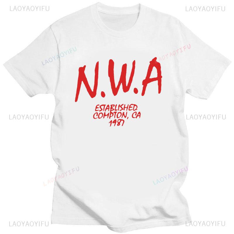 NWA N.W.A. T Shirts Men Hot Sale Short Sleeve Letter Printed Men's T-Shirt Fashion Cotton Street Rap Hip Hop Summer Casual Tees