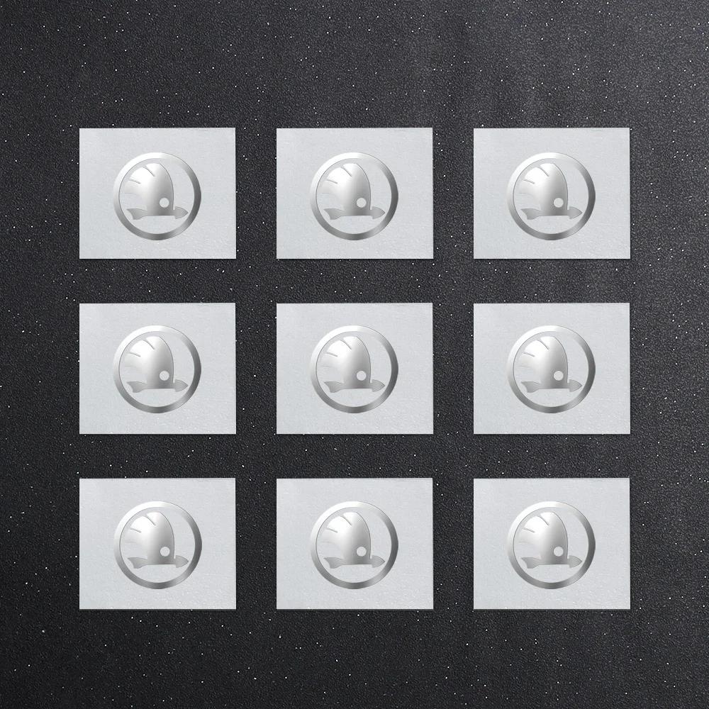 

Car Sticker 10Pcs Car Accessories Nickel Metal Interior Badge Stickers For Skoda Octavia A5 A7 Rapid Fabia Superb Kodiaq Scala K