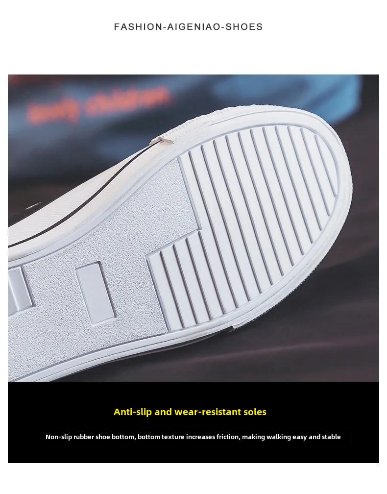 Tênis de lona feminino com salto alto de 6 cm - Primavera/Outono 2024, calçado casual de algodão estilo coreano de cano alto