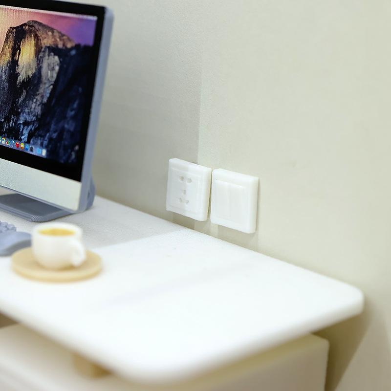 10Pcs 1/12 Dollhouse Miniature Furniture Scene Props Mini Switch And Socket Model Doll Decoration Diy Accessories Toys