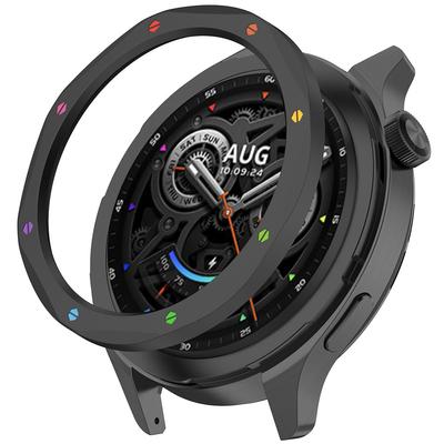 Metal Bezel Ring Replacement Case Cover Ring Tempered Glass Protective Flim Metal Bezel Metal Watch Bezel for Xiaomi Watch S4/S3