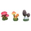 Cute Mini Resin Mushroom Shaped Figure Ornament Decor Statue Waterproof Miniature Gift Patio Bonsai Dollhouse Fairy Garden Lawn